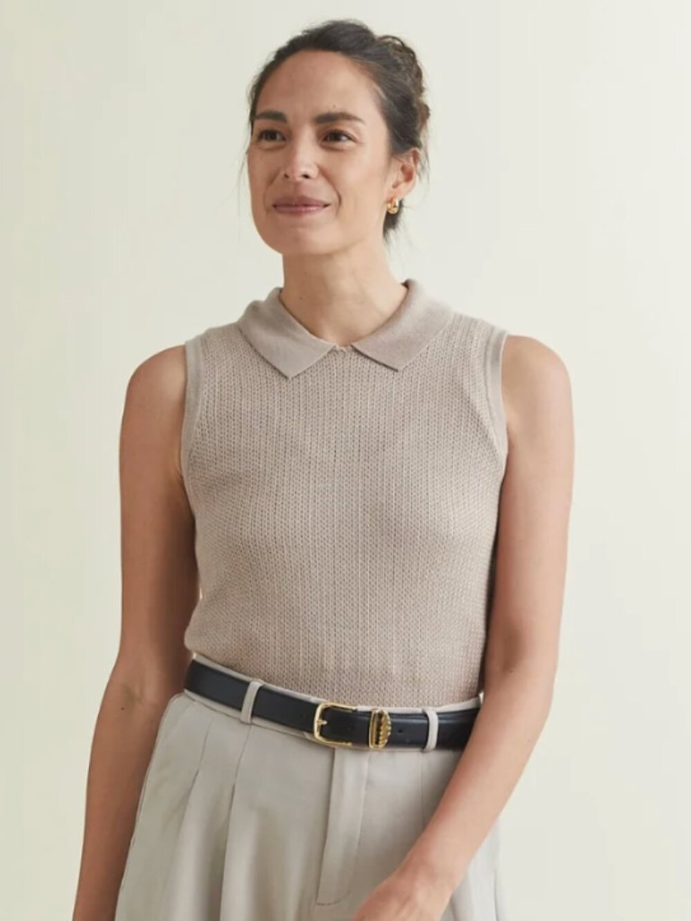 A. Putnam | Crochet Sleeveless Top in Cobblestone